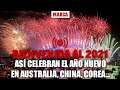 Bienvenida al 2021: así celebran el nuevo año en Australia, China, Corea..  EN DIRECTO