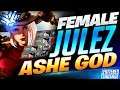 INSANE 4500sr Peak FEMALE DPS "Julez" POPS OFF On Ashe!