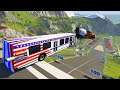 Which Heavy Vehicle Will Jump Further? - BeamNG drive Heavy Vehicle High Speed Long Jumps