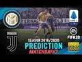 INTER MILAN vs JUVENTUS | SERIE A 2019/2020 ● Matchday 7 Predict ● FIFA 20 | Broastcast Camera